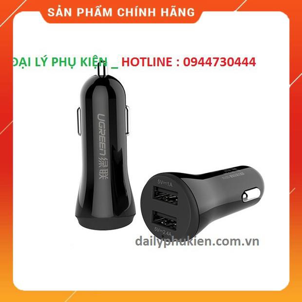 Sạc trên Oto 2 cổng USB Ugreen 20392 dailyphukien