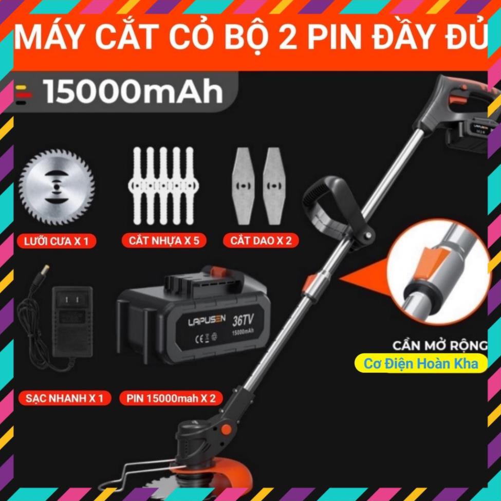 Máy cắt cỏ, tỉa cành cầm tay LAPUSEN pin khủng 15000mah, động cơ mạnh 1800w  . .