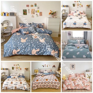 [Mã INCU1708 hoàn 15K xu đơn 50K] Bộ chăn ga và gối cotton poly-mẫu vintage-Luis Bedding shop chăn ga hàn quốc