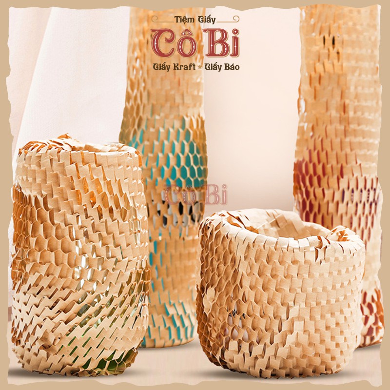 10 tờ giấy kraft tổ ong gói hàng - Giấy kraft chống sốc, chống trầy xước - Thay thế bọc nilong, xốp nổ nilong