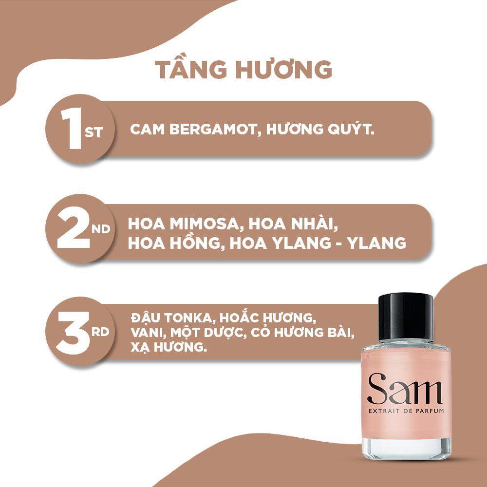 Nước hoa nguyên chất cho nữ chính hãng Sam Parfum Grace Face Extrait De Parfum 15ml