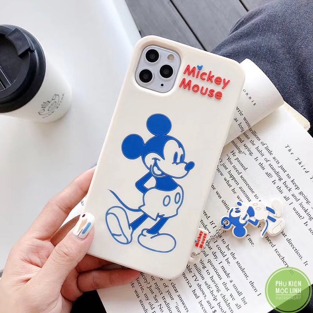 Tặng kèm móc tay Iphone 6 7 6plus 7plus 8plus X Xs max 11 11 pro max SE Ốp chuột Mickey Mouse Silicon chống sốc