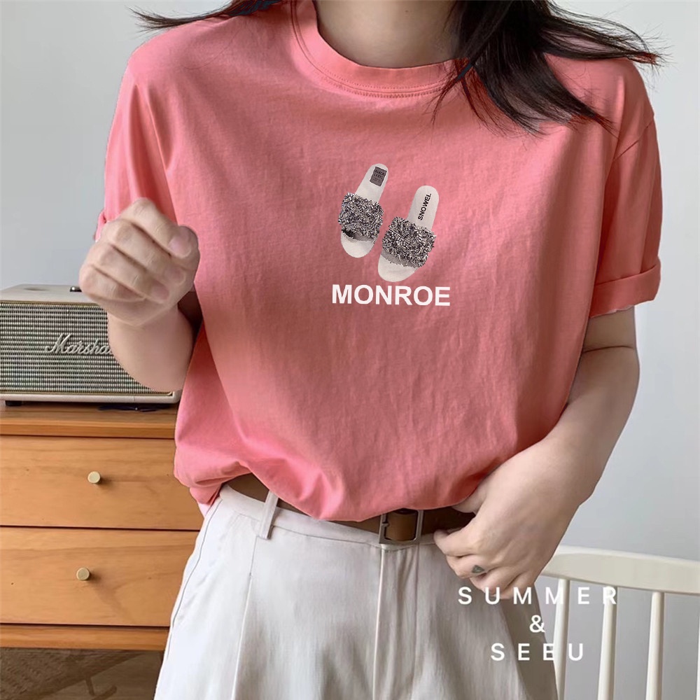 Áo thun BH cotton tay ngắn dáng rộng thời trang mới phong cách Hàn Quốc 2021