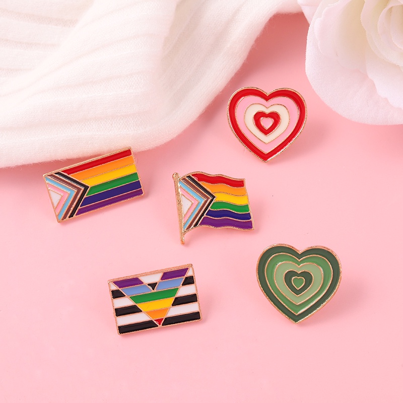 Ghim Cài Trang Sức Hình Cờ Cầu Vồng/Bóng Bay/Giữ Gay LGBT 17 Kiểu Dáng Làm Quà Tặng Cho Bạn Bè