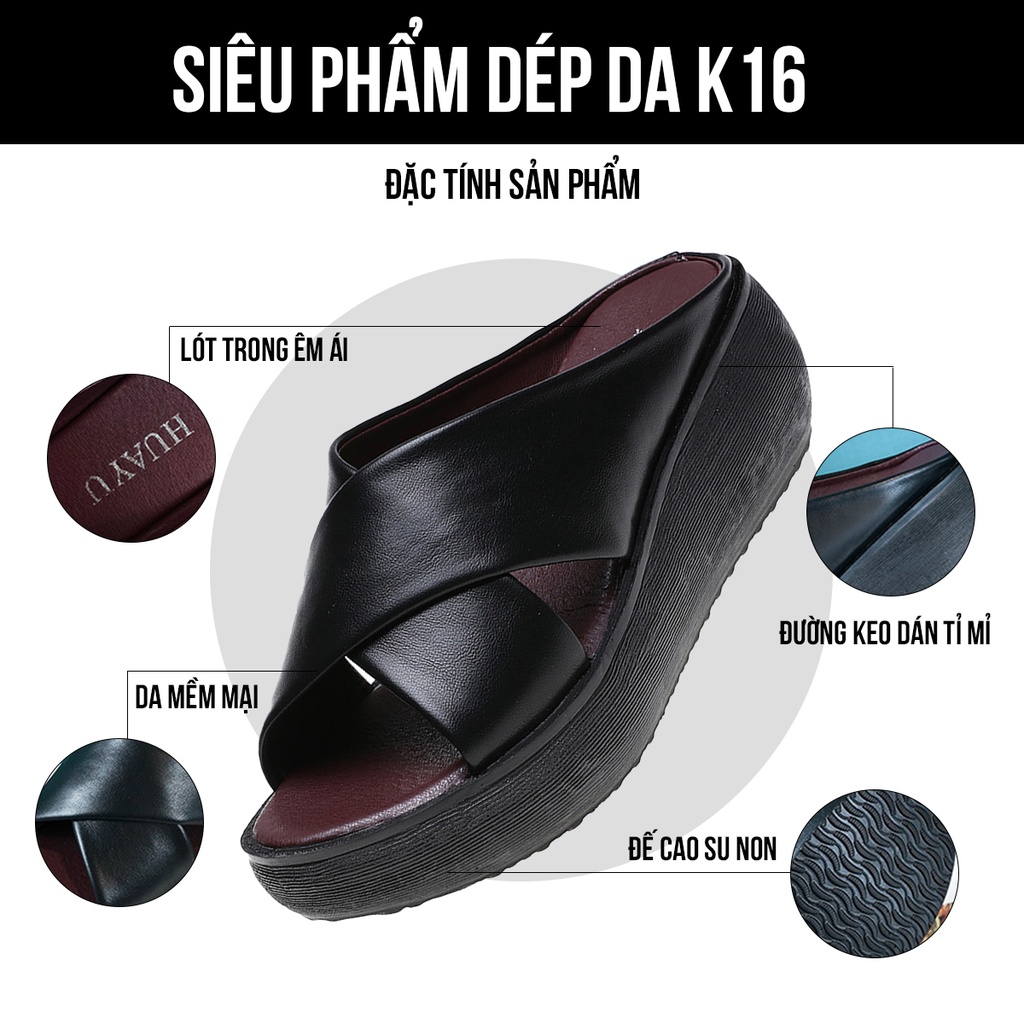 Dép nữ quai hậu kiểu bánh mì cao 5 cm quai ngang lê đế xuồng xỏ ngón thời trang thiết kế sục đẹp TIMAN K16