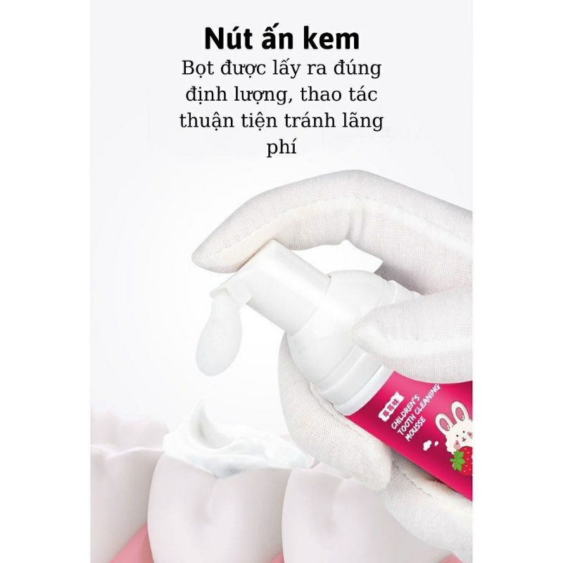 Kem đánh răng trẻ em tạo bọt nuốt được 60ml - Hương dâu