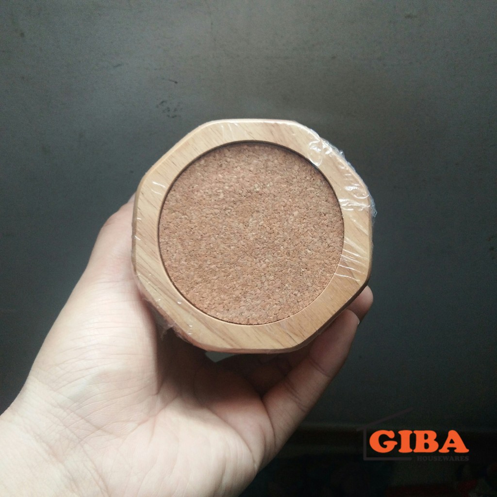 Miếng lót ly gỗ GIBA - 1 cái - Wooden Coasters | BigBuy360 - bigbuy360.vn