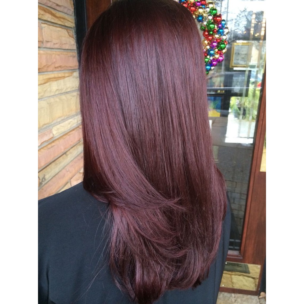 Tuýp Kem Nhuộm Tóc Màu Nâu Đỏ Ánh Tím 100ml Dark Intense Mahogany Blonde