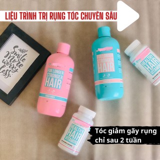 Cặp 2 chai dầu gội - xả hair burst xanh - hồng
