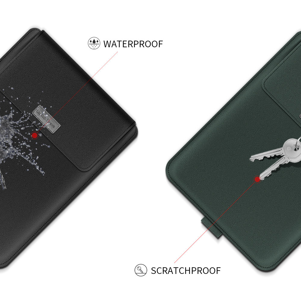 Túi da PU đựng máy tính xách tay thích hợp cho dòng Laptop windows, Macbook Air Pro, Macbook Air từ 11 inch - 16 inch.