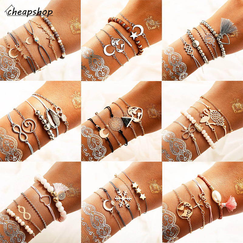 Bộ vòng tay phong cách cổ điển thanh lịch thủ công cho nữ