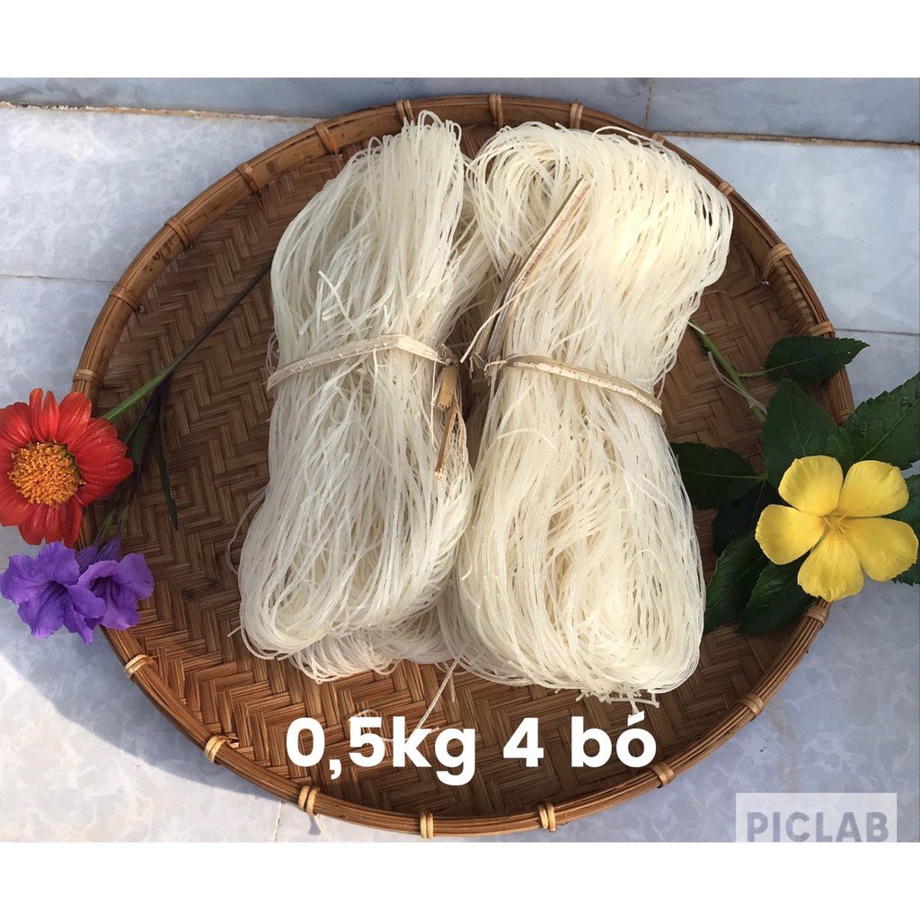 Bún gạo khô Bình Định 1kg SỢI NHỎ  -Bún khô nhà làm