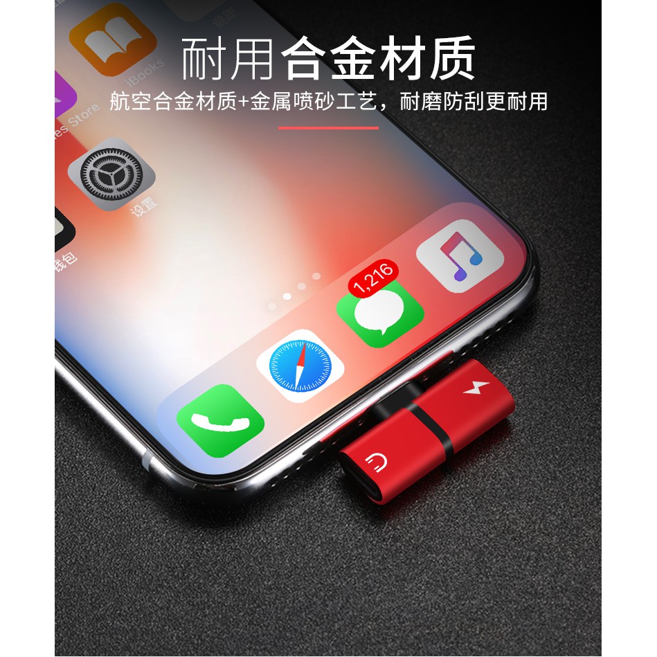 Đầu chuyển đổi cổng âm thanh và lightning chuyên dụng cho Iphone X 7 8 plus