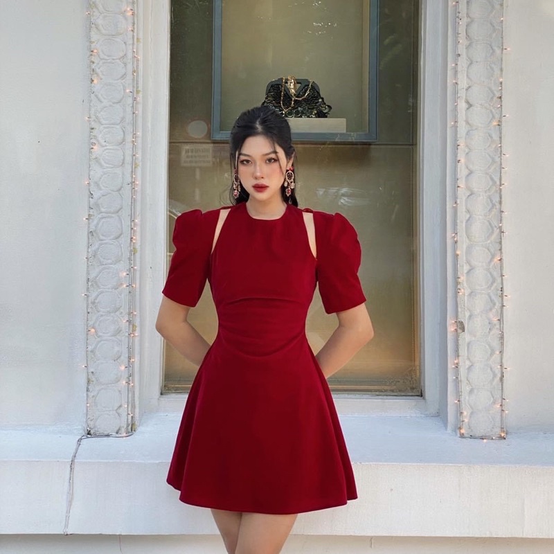 ĐẦM XOÈ TAY PHỒNG CUTOUT VAI | BigBuy360 - bigbuy360.vn