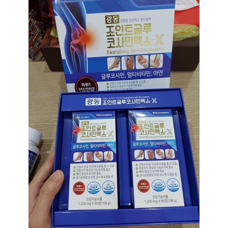Viên Uống Bổ Khớp Kwangdong Hàn Quốc, Hộp 2 Lọ * 90 Viên, Giúp Cải Thiện Các Vấn Đề Xương Khớp Hiệu Quả
