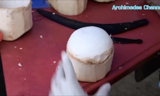 Đao lóc dừa nguyên cơm lóc cùi
