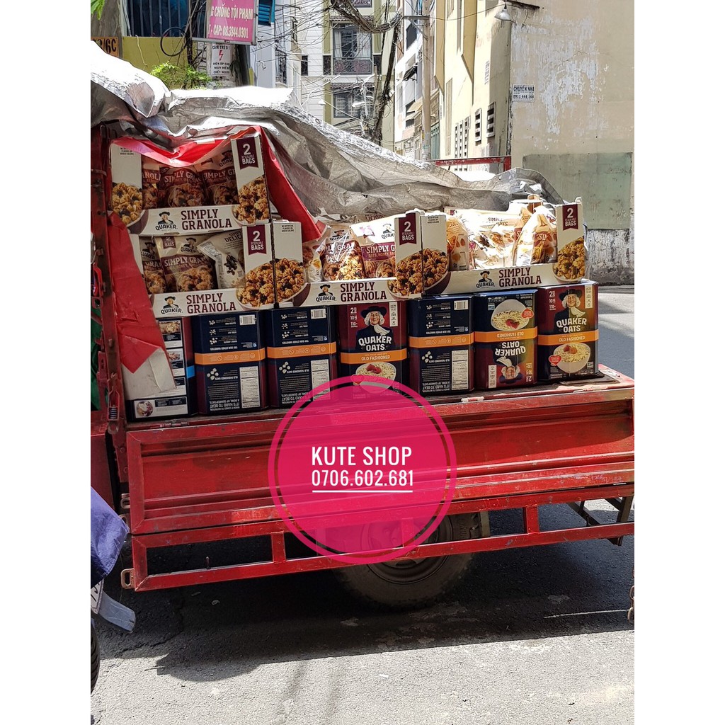[Nguyên thùng 4.5kg] Yến mạch nguyên hạt cán dẹp Quaker Oats Old Fashioned nguyên thùng 4.5kg | BigBuy360 - bigbuy360.vn