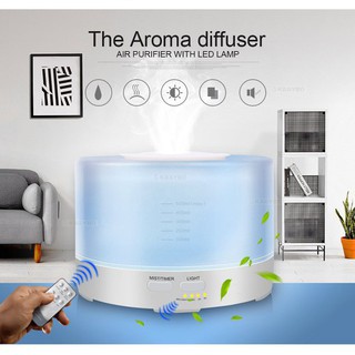 Máy Khuếch Tán Tinh Dầu Tích Hợp Loa Nghe Nhạc Bluetooth Aroma Diffuser 500ML