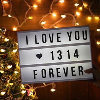 Hộp đèn led gắn chữ cái trang trí cỡ A4 cực đáng yêu đèn led tạo chữ thông điệp quà tặng sinh nhật quà lưu niệm  Asam