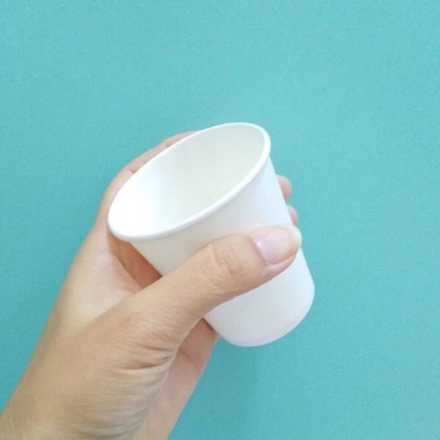 50 cốc giấy 120ml trắng trơn