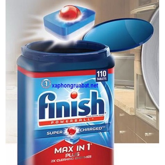 Viên rửa bát cao cấp finish max in one 110 viên- Viên rửa bát tổng hợp đầy đủ chuyên dùng cho máy rửa bát