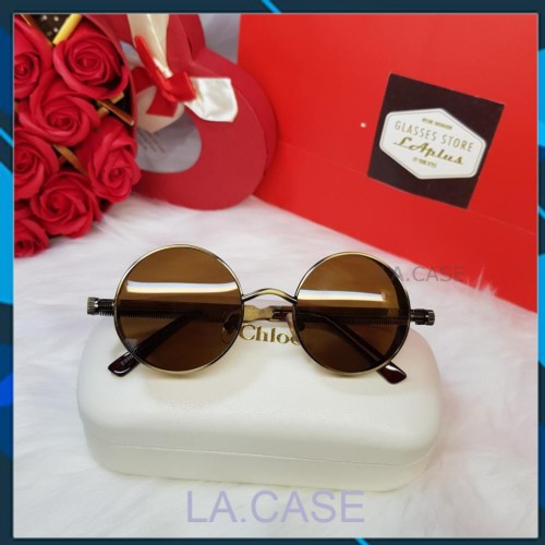 Kính thầy bói cao cấp - Kính thầy bói vintage - kính form tròn - Tặng kèm hộp đựng khăn lau