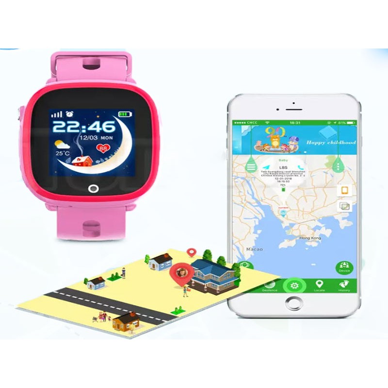 Đồng hồ định vị thông minh WONLEX GW600S - Wifi - Chống nước IP67 - Bảo hành chính hãng 12 tháng