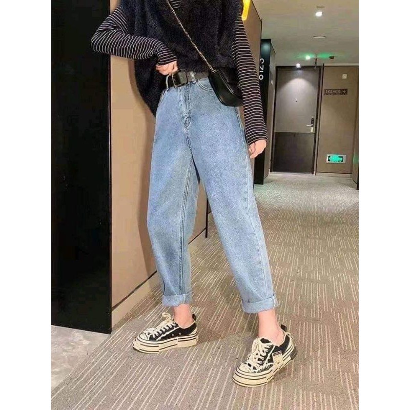[ẢNH THẬT+HÀNG SẴN] QUẦN BAGGY JEANS TRƠN XANH CĂN BẢN