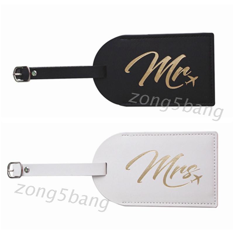 Thẻ gắn hành lý họa tiết Mr hoặc Mrs chuyên dụng có thể làm quà tặng