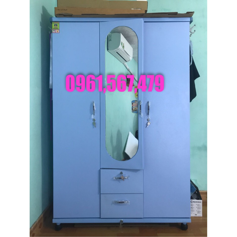 Tủ sắt quàn áo tháo lắp trung hưng 1m8x115x51 2 hộc âm