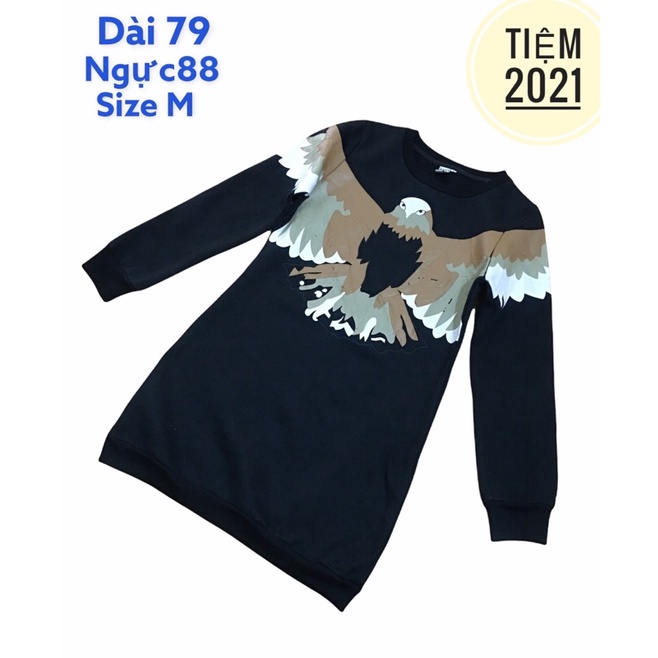 [Ảnh thật]AS96 Áo nỉ sweater hình chim đại bàng hàng 2hand