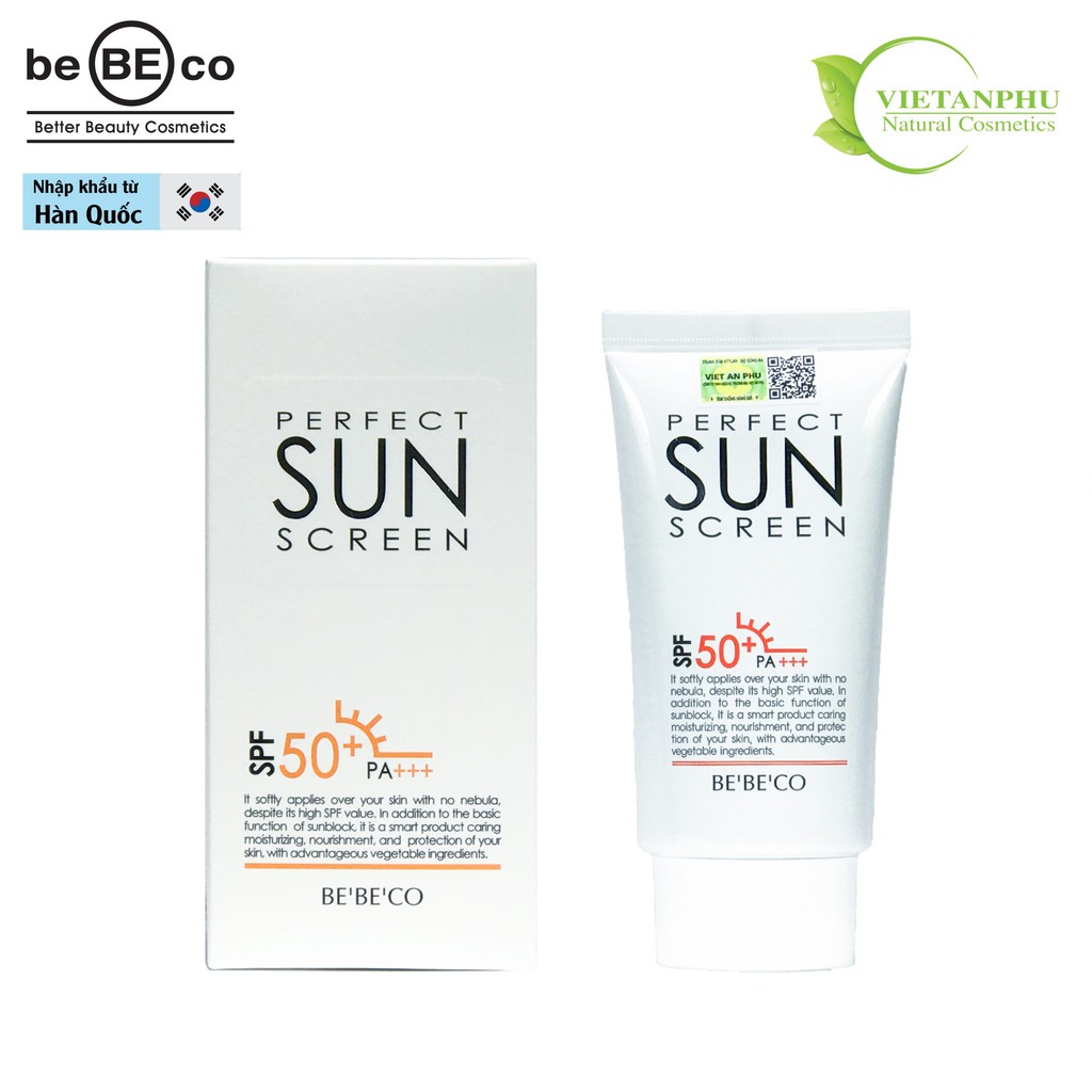 Kem chống nắng hoàn hảo BEBECO Hàn Quốc 70ml PERFECT SUN SCREEN SPF 50/PA+++