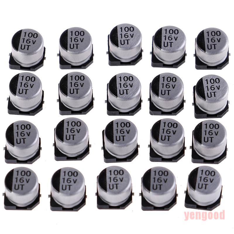 Set 20 Tụ Điện Smd 6x5 mm 16v 100uf Chuyên Dụng