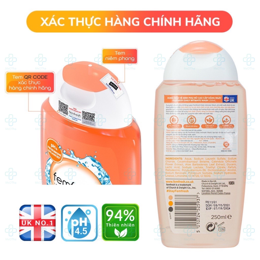 Dung Dịch Vệ Sinh Phụ Nữ Femfresh Daily Wash  - Dung Dịch Vệ Sinh, Dịu Nhẹ