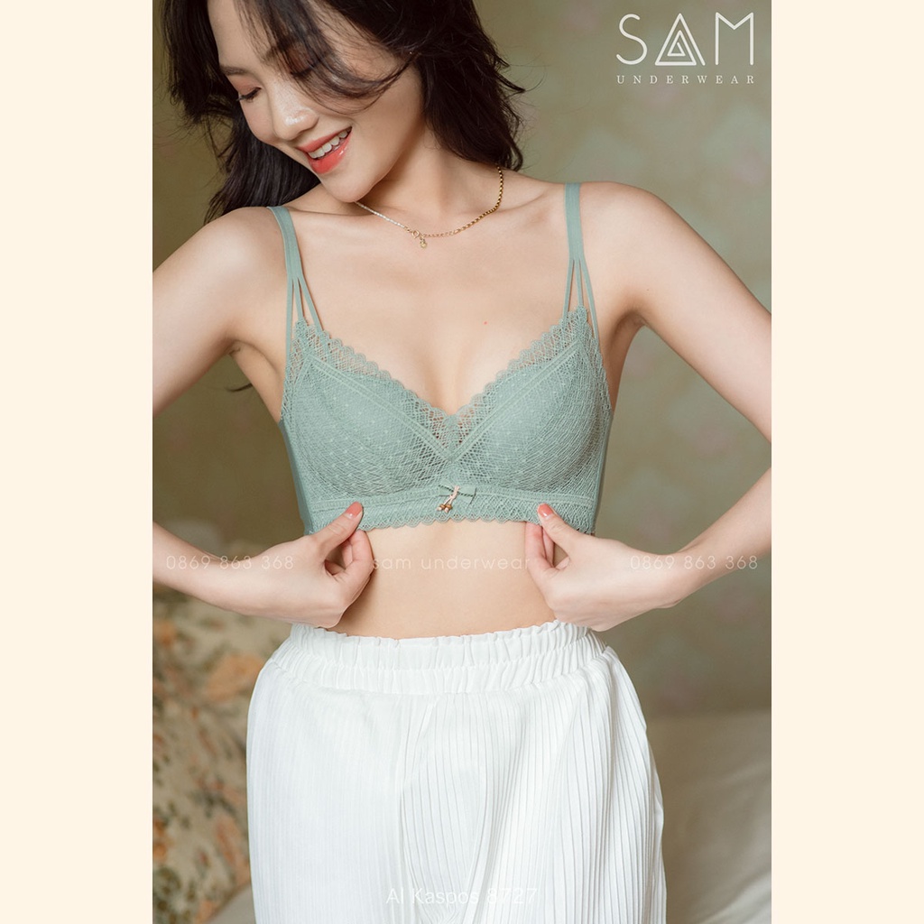 Áo lót nữ SAM không gọng, đệm dày 3,5cm nâng đỡ và hỗ trợ tạo khe ngực Kaspos 8727