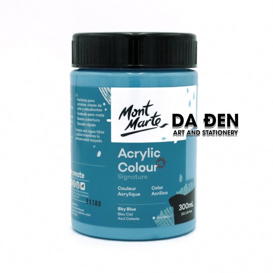 [DA ĐEN] Màu Mont Marte Signature Acrylic Colour 300ml (10.1-oz) - Sky Blue