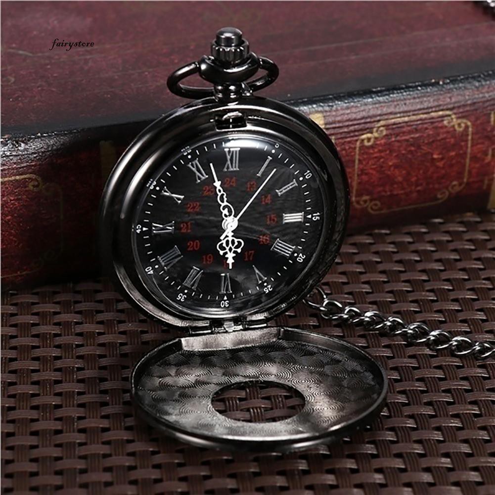 (hàng Mới Về) Đồng Hồ Quả Quýt Chạm Khắc Số La Mã Phong Cách Vintage