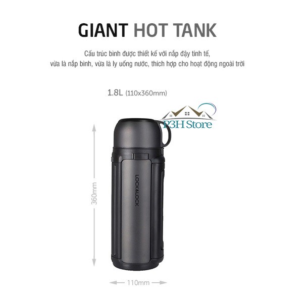 Bình Giữ Nhiệt Lock&amp;Lock New Giant Hot Tank 1.8L LHC1427