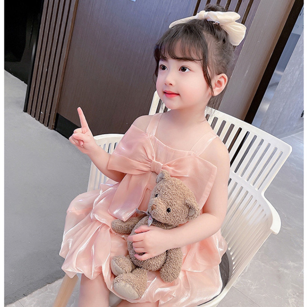 Váy Bé Gái - Váy 2 Dây Voan Tơ Mềm Nhiều Tầng Dáng Bồng Xinh Xắn VAY033