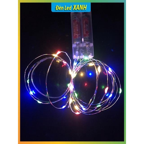Dây đèn led đom đóm nhiều màu 1,5v tặng kèm bóng galasi
