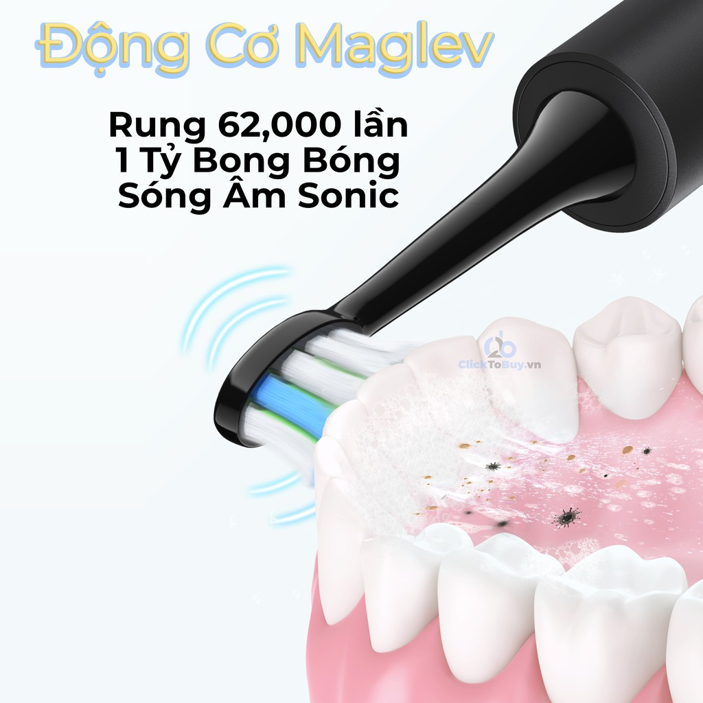 Bàn chải đánh răng điện Fairywill E11- tặng kèm 8 đầu bàn chải