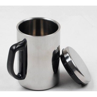  Ca giữ nhiệt inox 500ml  Ly giữ nhiệt có nắp đậy bằng inox cao cấp 