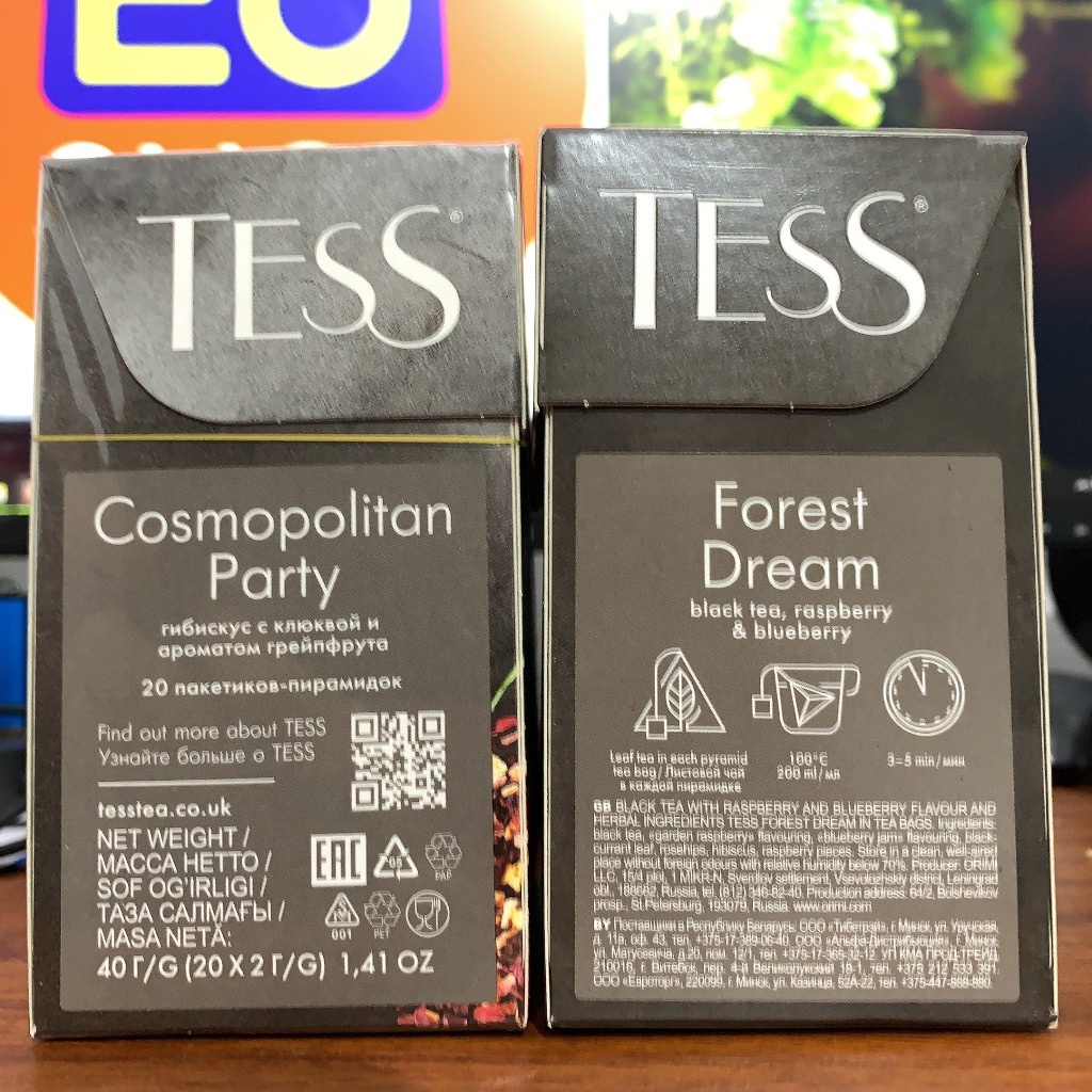 [DATE T12-23] Trà hoa quả TESS Nga Hộp 20 túi lọc