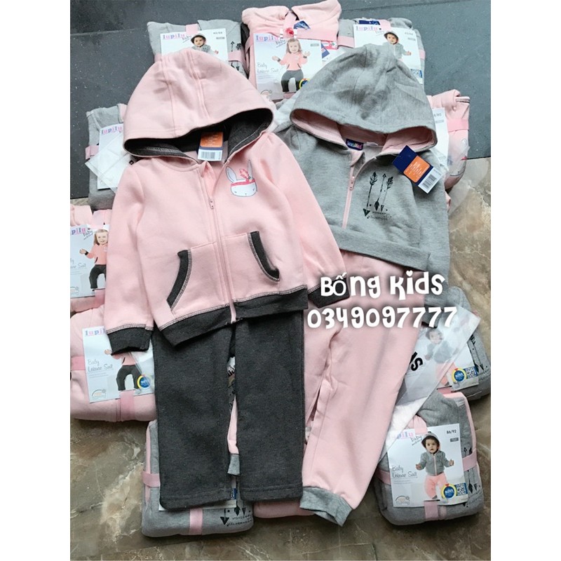 Bộ Nỉ Bé Gái Kéo Khoá Hoodie Lupilu