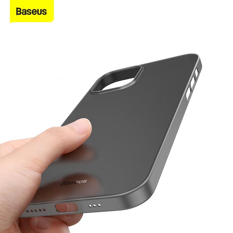 Ốp điện thoại Baseus chất liệu PP trong suốt nhám siêu mỏng 0.4mm cho iPhone 12 Mini Pro XR XS Max