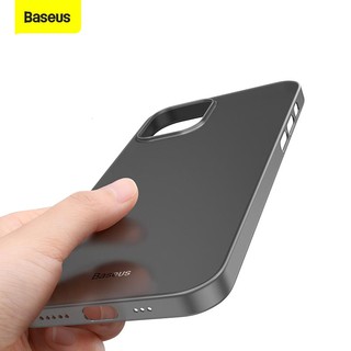 Ốp điện thoại Baseus chất liệu PP trong suốt nhám siêu mỏng 0.4mm cho iPhone 12 Mini Pro XR XS Max