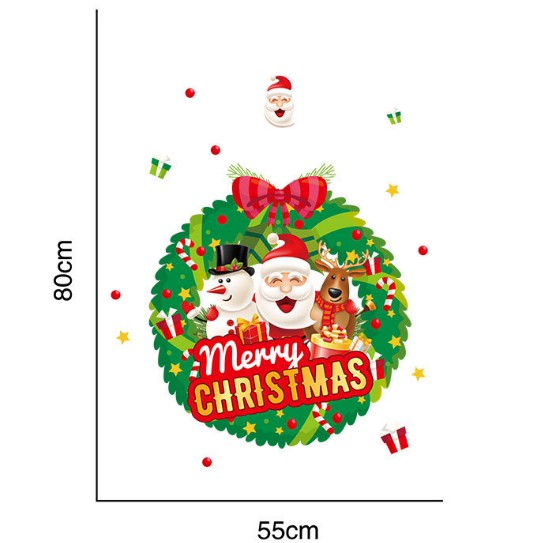 Decal trang trí tường Noel - Vòng Nguyệt Quế Noel sắc nét