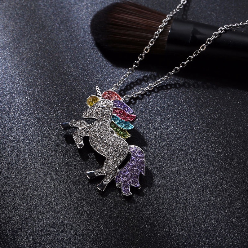 Tmdbyx Vòng cổ mặt hình ngựa pony vàng 18k thời trang cho bé
