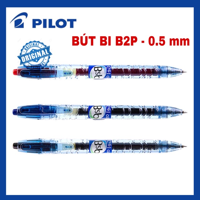BÚT GEL PILOT B2P 0.5mm (VỎ TÁI CHẾ TỪ CHAI NHỰA)