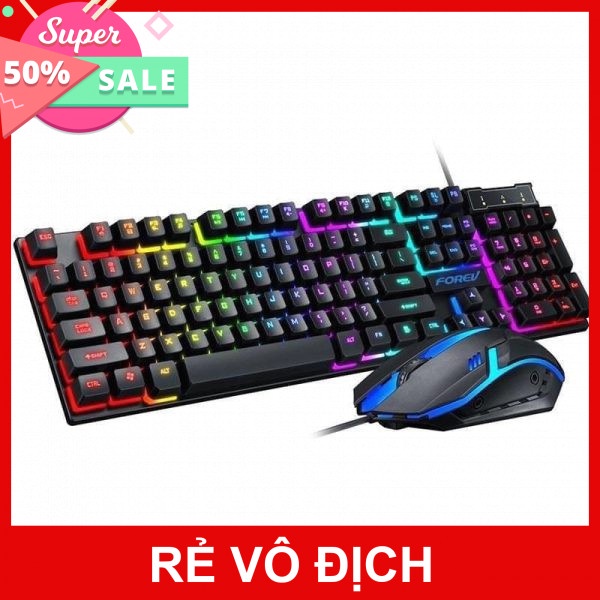 [5❤️][FREESHIP] COMBO PHÍM CHUỘT LED GAMING GIẢ CƠ FOREV FV-Q305s [HCM]